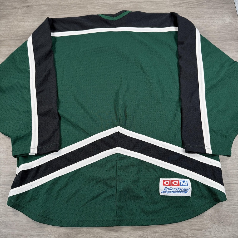 Vintage Sacramento River Rats Hockey Jersey Mens XL Green RHI Hockey CCM 90s - Picture 2 of 11